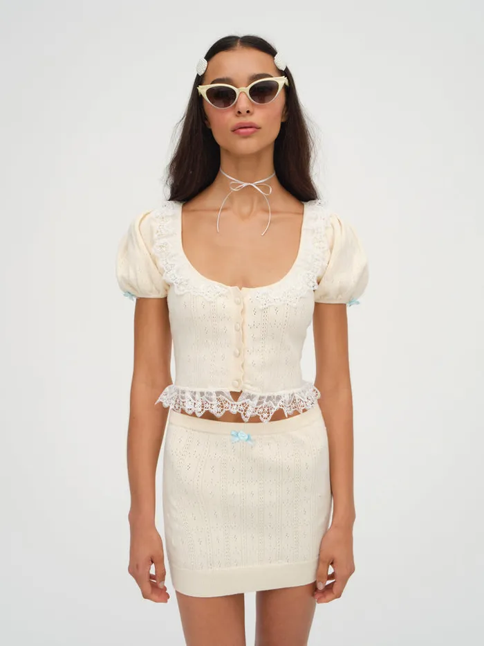 For Love and Lemons Daniela Knit Top Women Tops