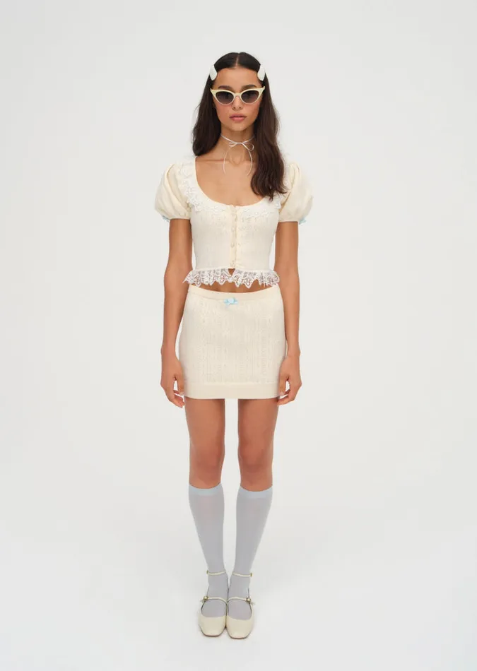For Love and Lemons Daniela Knit Top Women Tops