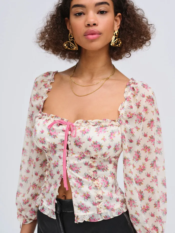 For Love and Lemons Etienne Top Women Tops