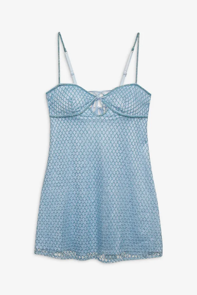 For Love and Lemons Glitter Slip Dress Women Lingerie