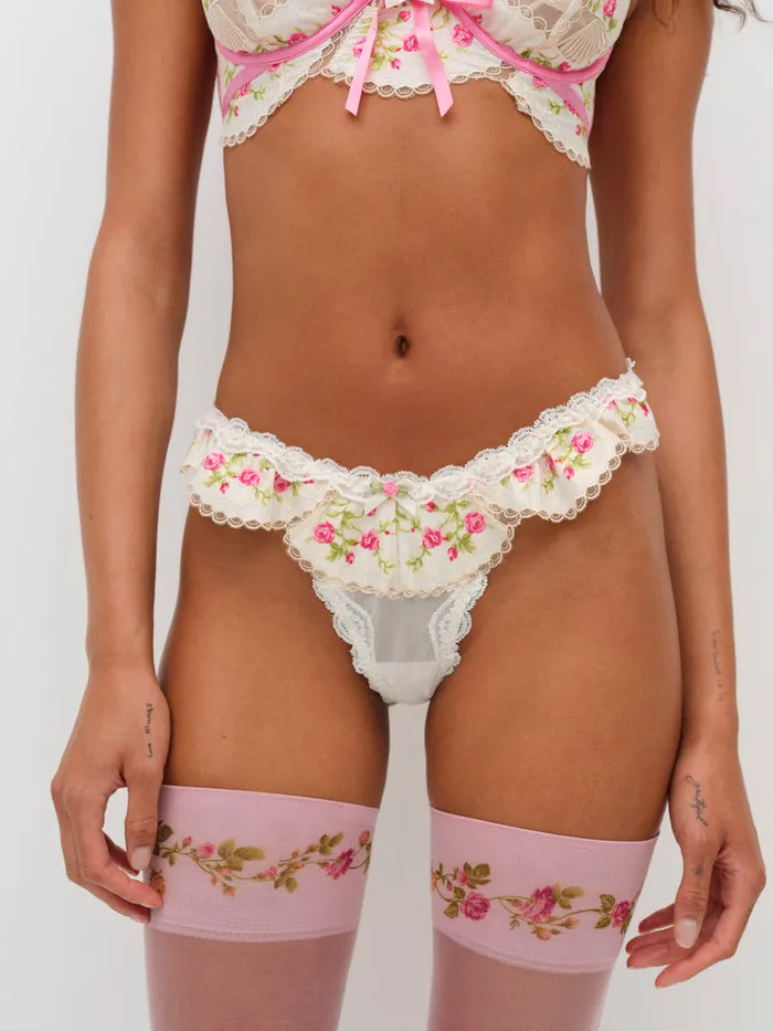 For Love and Lemons Gretchen Thong Panty Women Lingerie