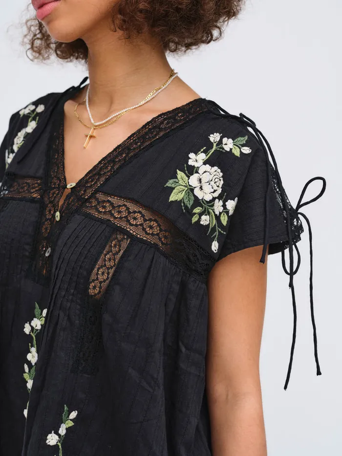 For Love and Lemons Jolene Embroidered Mini Dress Women Dresses