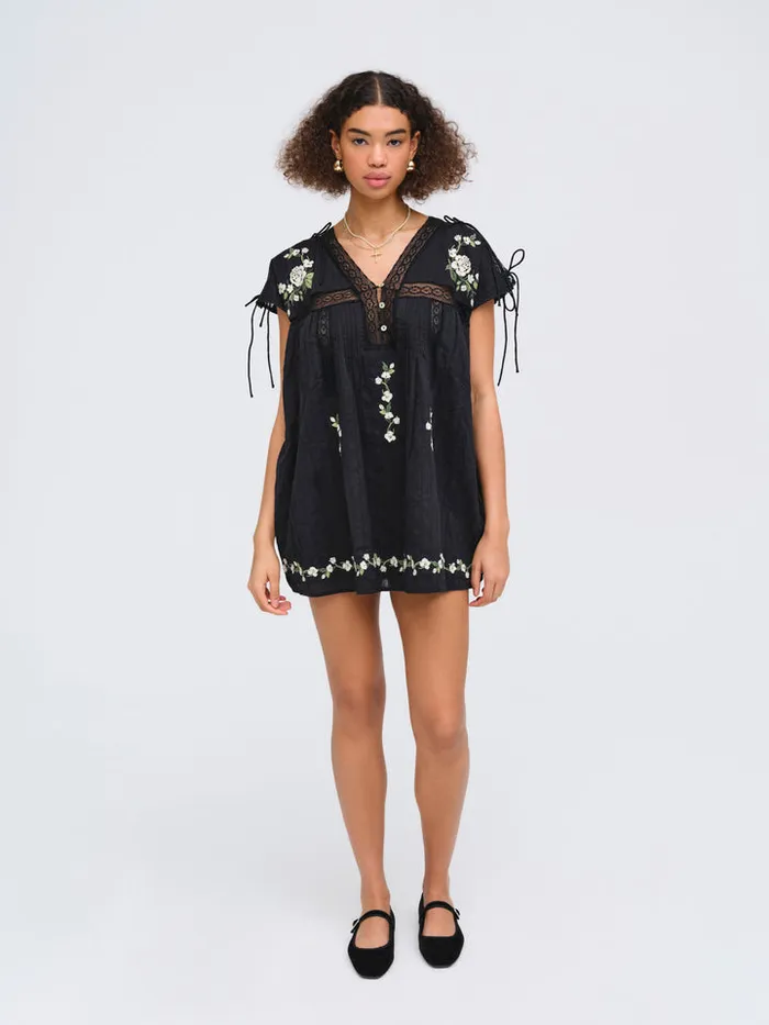 For Love and Lemons Jolene Embroidered Mini Dress Women Dresses
