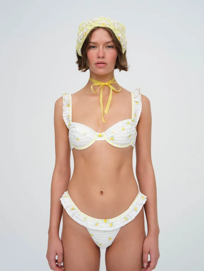 For Love and Lemons Lilia Ruffle Bikini Bottom Women Swim