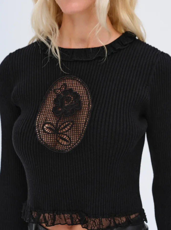 For Love and Lemons Lyon Knit Top Women Tops