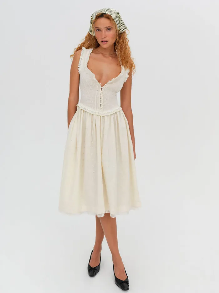 For Love and Lemons Morgan Midi Dress Women Dresses