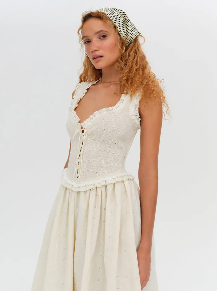 For Love and Lemons Morgan Midi Dress Women Dresses