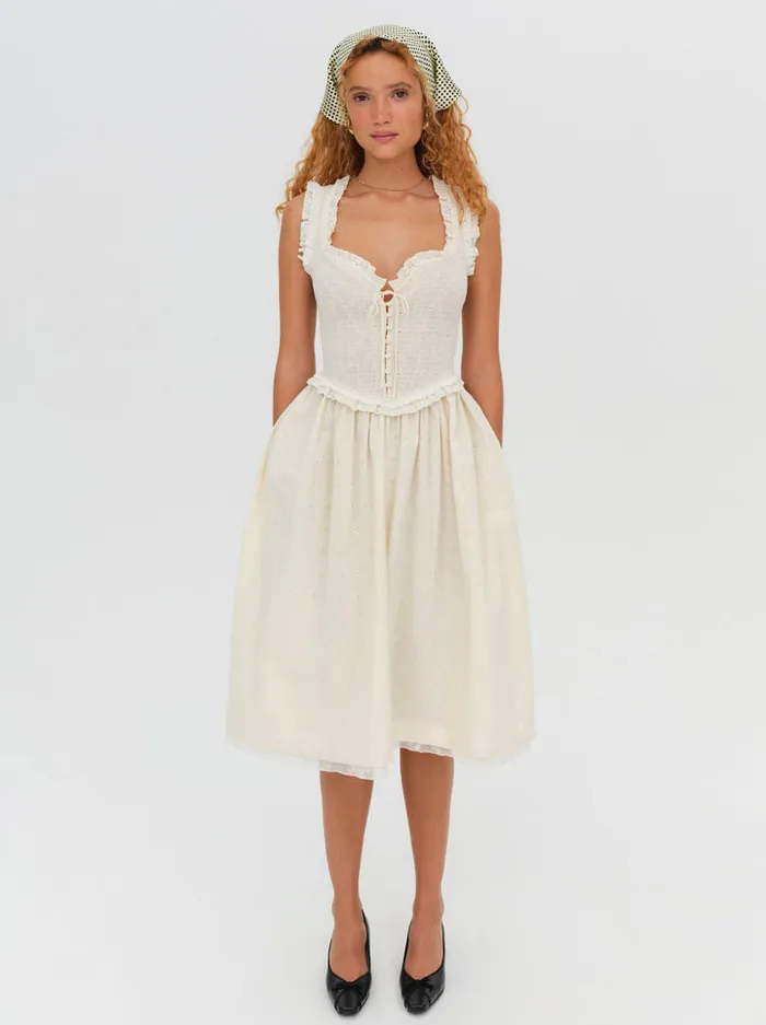 For Love and Lemons Morgan Midi Dress Women Dresses
