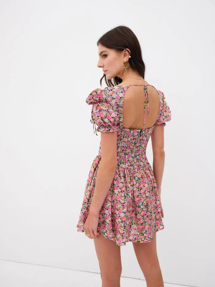For Love and Lemons Paulina Puff Sleeve Mini Dress Women Dresses