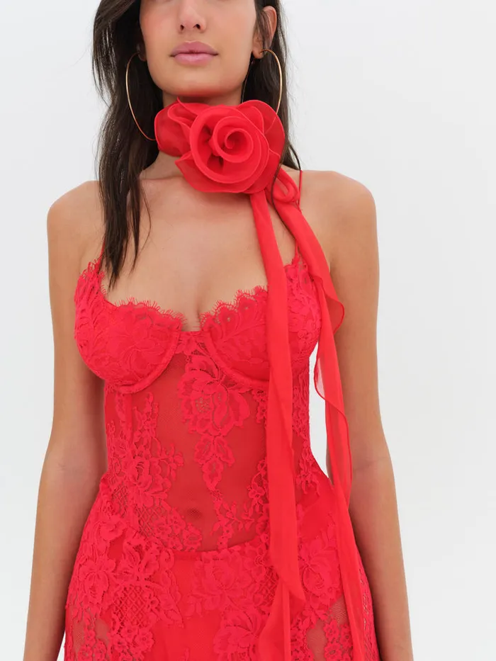 For Love and Lemons Shirley Lace Maxi Dress Women Dresses