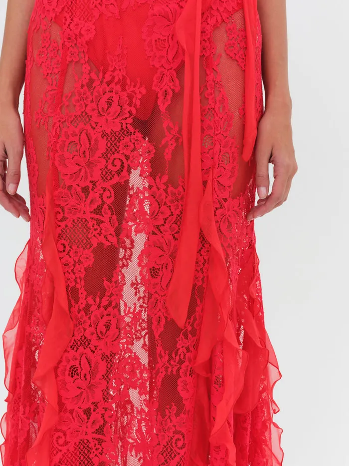 For Love and Lemons Shirley Lace Maxi Dress Women Dresses