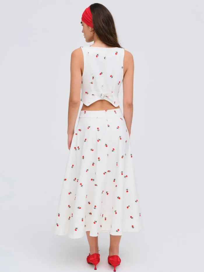 For Love and Lemons Talia Midi Skirt Women Bottoms