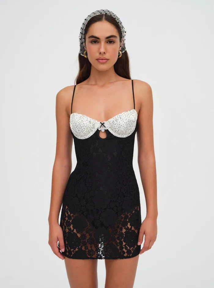 For Love and Lemons Tristan Lace Mini Dress Women Dresses
