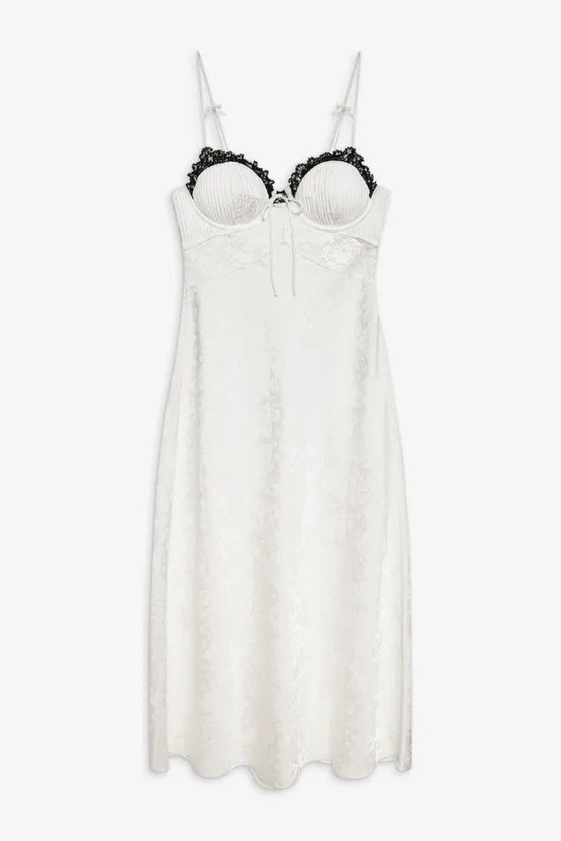 For Love and Lemons Whitney Midi Slip Dress Women Lingerie