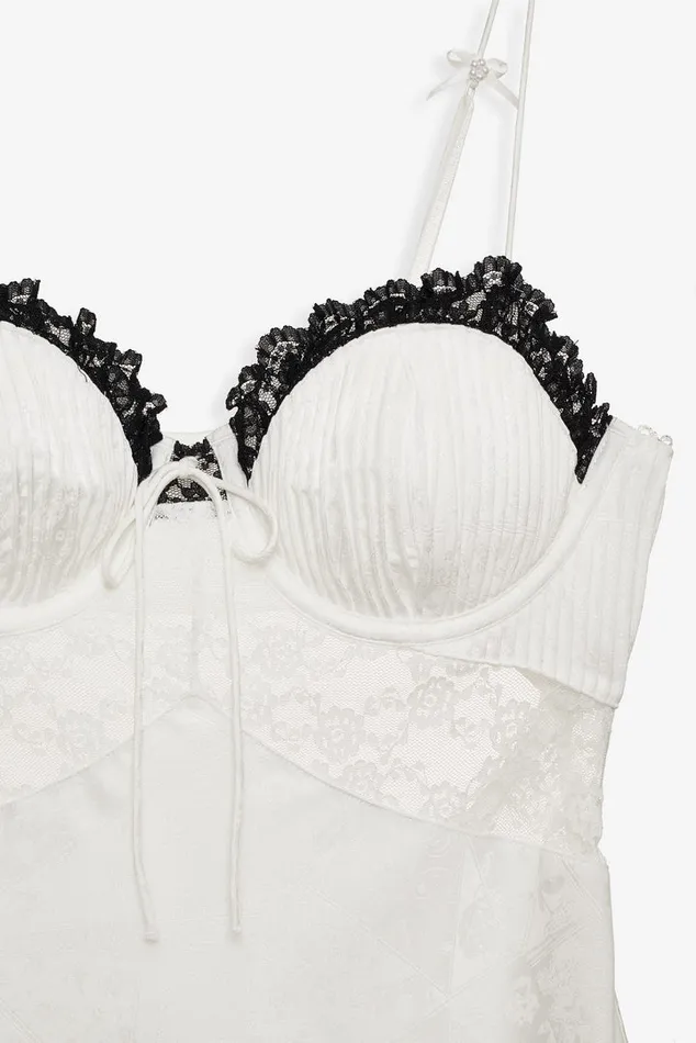 For Love and Lemons Whitney Midi Slip Dress Women Lingerie