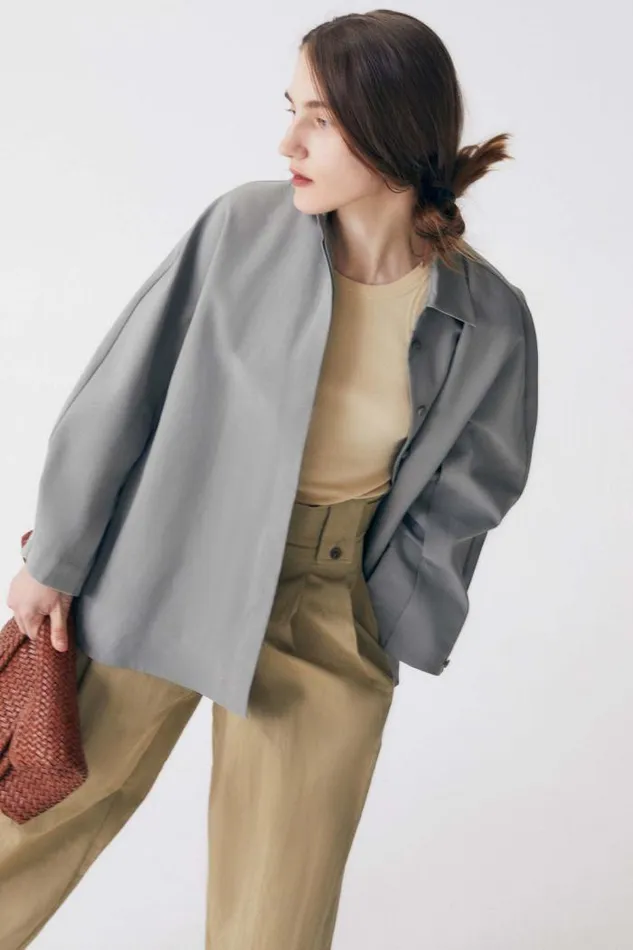 Front Row Shop Tops Women Luna High Density Cotton Clean Regular Fit Jacket