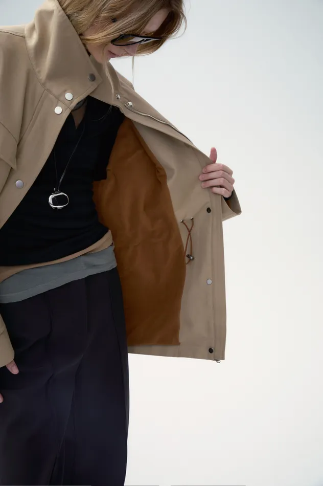 Front Row Shop Tops Women Safari Jacket With Flap Patch Pockets
