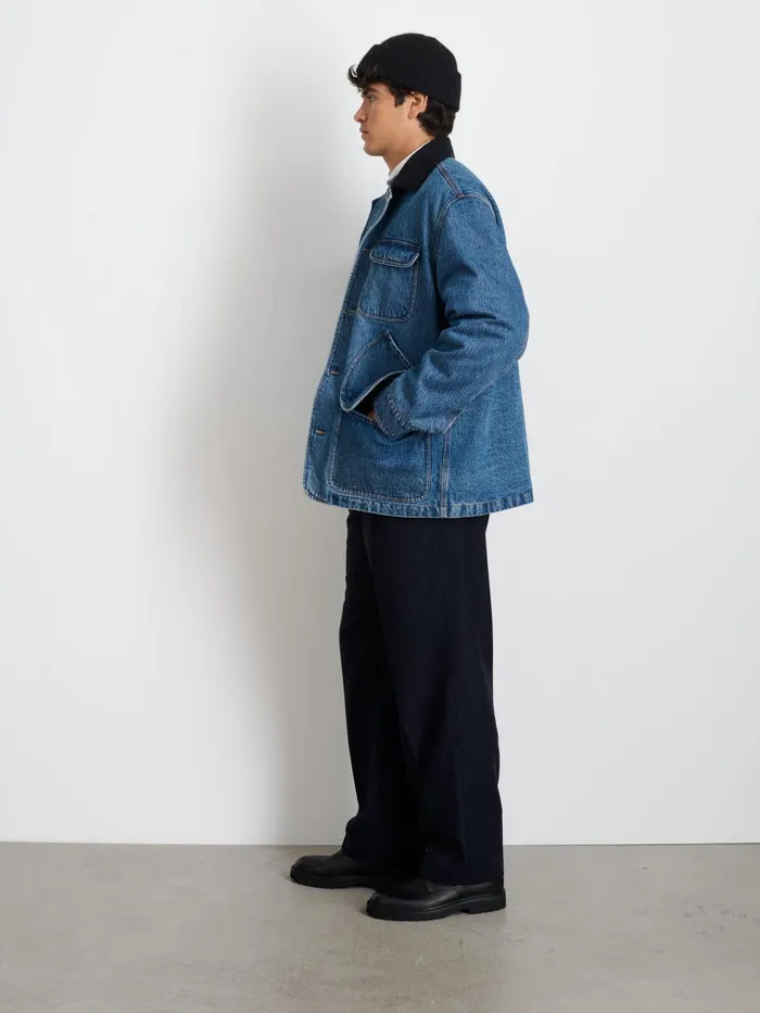 Frontier Jacket In Denim Men Alex Mill Jackets Coats