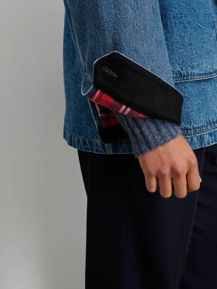 Frontier Jacket In Denim Men Alex Mill Jackets Coats