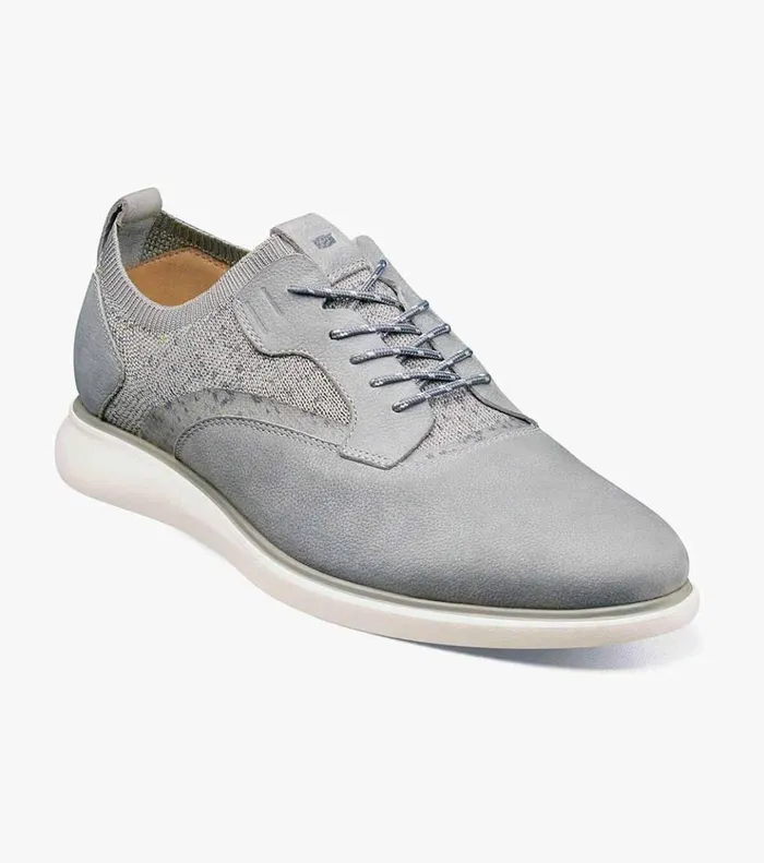 Fuel Knit Plain Toe Oxford Light Gray Men Florsheim Casual Shoes