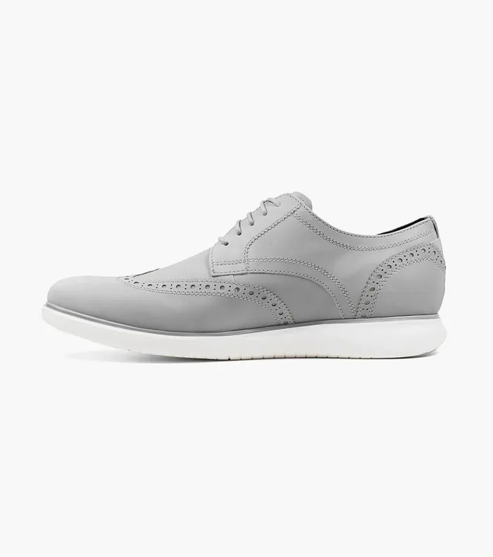 Fuel Reflect Iridescent Wingtip Oxford Silver Men Florsheim Dress Shoes