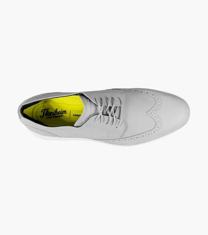 Fuel Reflect Iridescent Wingtip Oxford Silver Men Florsheim Dress Shoes