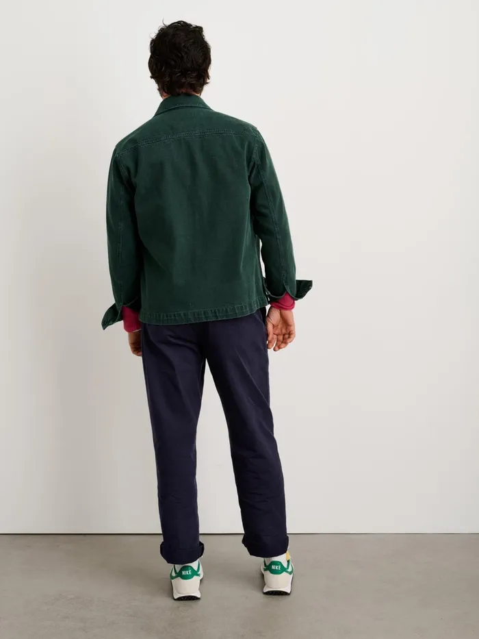 Garment Dyed Work Jacket In Recycled Denim Dark Spruce Men Alex Mill Jackets Coats