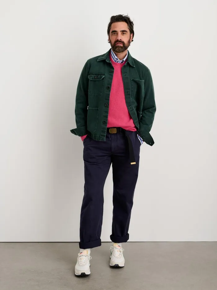 Garment Dyed Work Jacket In Recycled Denim Dark Spruce Men Alex Mill Jackets Coats