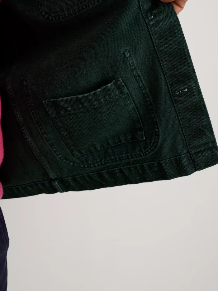 Garment Dyed Work Jacket In Recycled Denim Dark Spruce Men Alex Mill Jackets Coats