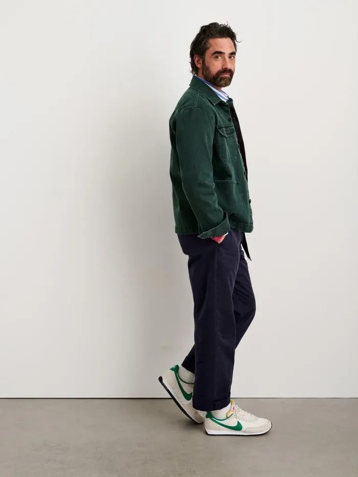 Garment Dyed Work Jacket In Recycled Denim Dark Spruce Men Alex Mill Jackets Coats