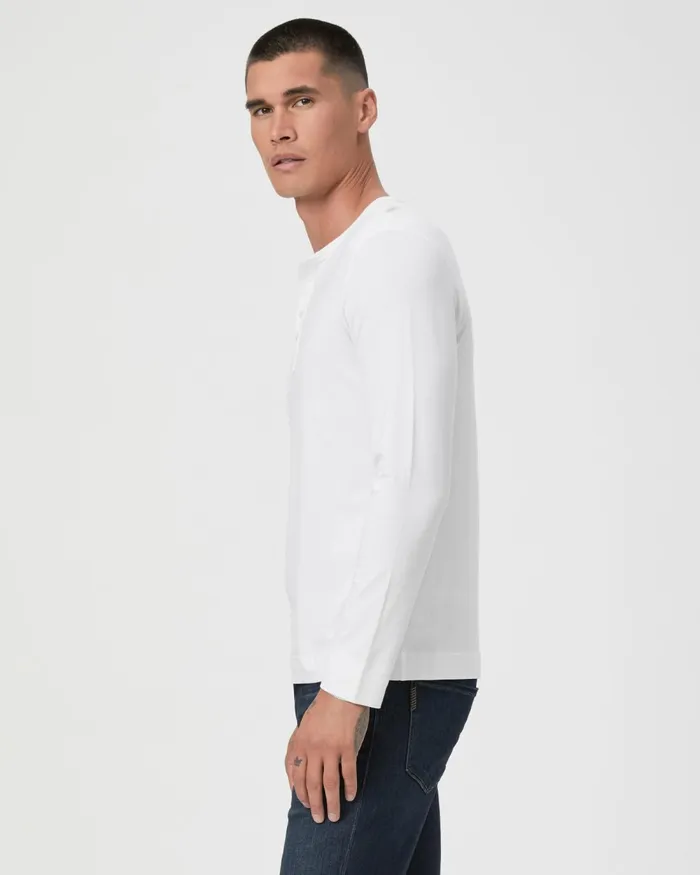 Garrett Henley Tee 8211 Fresh White Men PAIGE Tees Garrett Henley Tee 8211 Fresh White Men PAIGE Tees