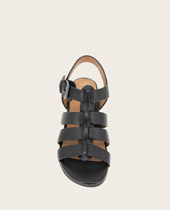 GENTLE SOULS 8211 Margarite Heel Sandal Black Leather Women Kenneth Cole Sandals and Wedges GENTLE SOULS 8211 Margarite Heel Sandal Black Leather Women Kenneth Cole Sandals and Wedges
