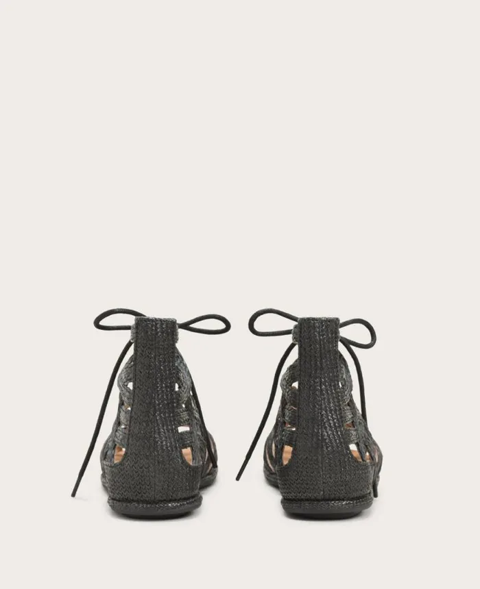 GENTLE SOULS Break My Heart Gladiator Sandal Black Raffia Women Kenneth Cole Sandals and Wedges GENTLE SOULS Break My Heart Gladiator Sandal Black Raffia Women Kenneth Cole Sandals and Wedges