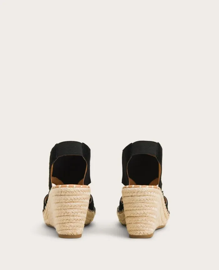 GENTLE SOULS Cody Suede Esparille Wedge Black Women Kenneth Cole Sandals and Wedges GENTLE SOULS Cody Suede Esparille Wedge Black Women Kenneth Cole Sandals and Wedges