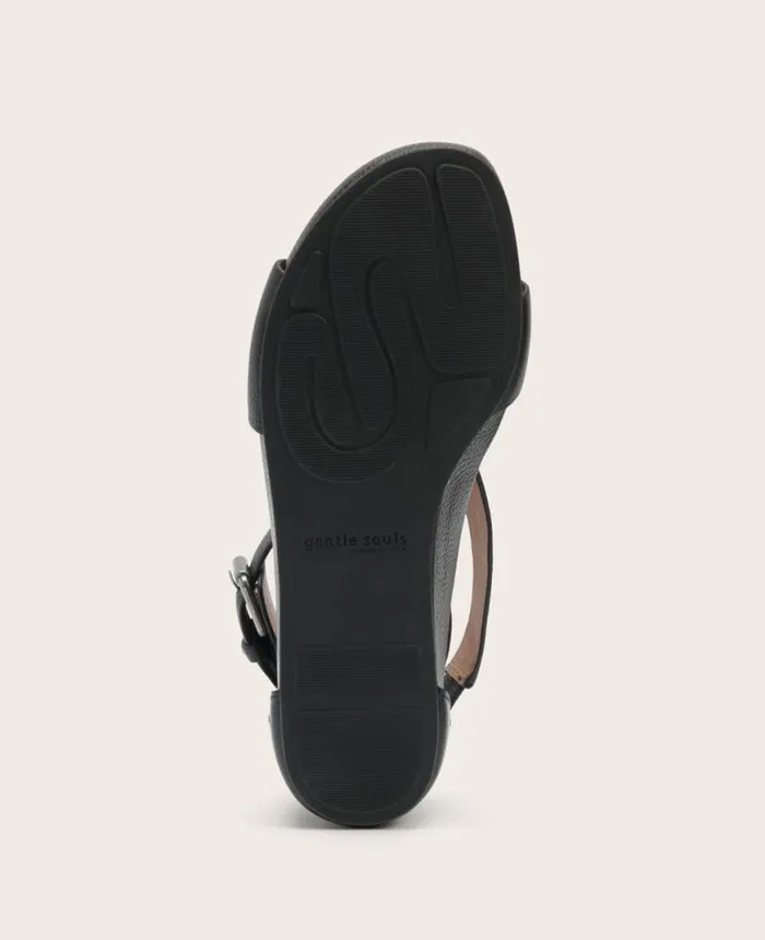GENTLE SOULS Gwen Leather Wedge Sandal Black Women Kenneth Cole Sandals and Wedges GENTLE SOULS Gwen Leather Wedge Sandal Black Women Kenneth Cole Sandals and Wedges