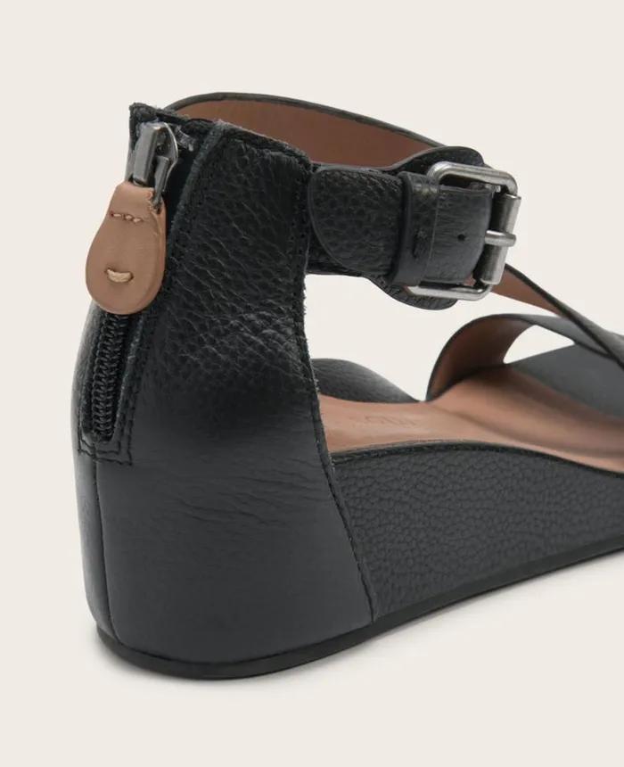 GENTLE SOULS Gwen Leather Wedge Sandal Black Women Kenneth Cole Sandals and Wedges GENTLE SOULS Gwen Leather Wedge Sandal Black Women Kenneth Cole Sandals and Wedges