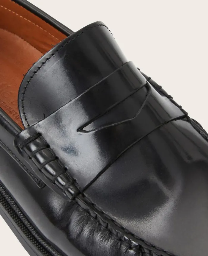 GENTLE SOULS Myles Leather Penny Loafer Black Men Kenneth Cole Loafers GENTLE SOULS Myles Leather Penny Loafer Black Men Kenneth Cole Loafers