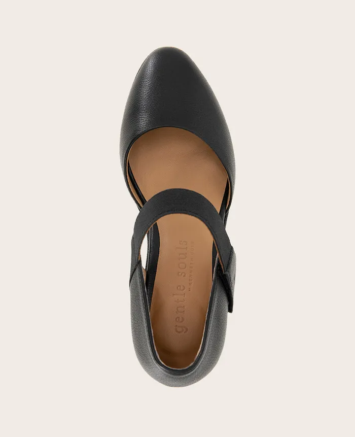 GENTLE SOULS Oriana Leather Wedge Black Leather Women Kenneth Cole Sandals and Wedges GENTLE SOULS Oriana Leather Wedge Black Leather Women Kenneth Cole Sandals and Wedges