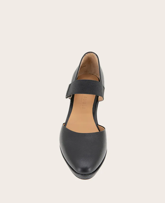 GENTLE SOULS Oriana Leather Wedge Black Leather Women Kenneth Cole Sandals and Wedges GENTLE SOULS Oriana Leather Wedge Black Leather Women Kenneth Cole Sandals and Wedges