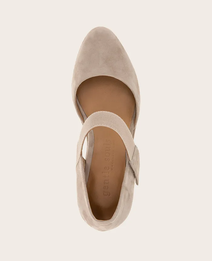 GENTLE SOULS Oriana Suede Wedge Mushroom Suede Women Kenneth Cole Sandals and Wedges GENTLE SOULS Oriana Suede Wedge Mushroom Suede Women Kenneth Cole Sandals and Wedges
