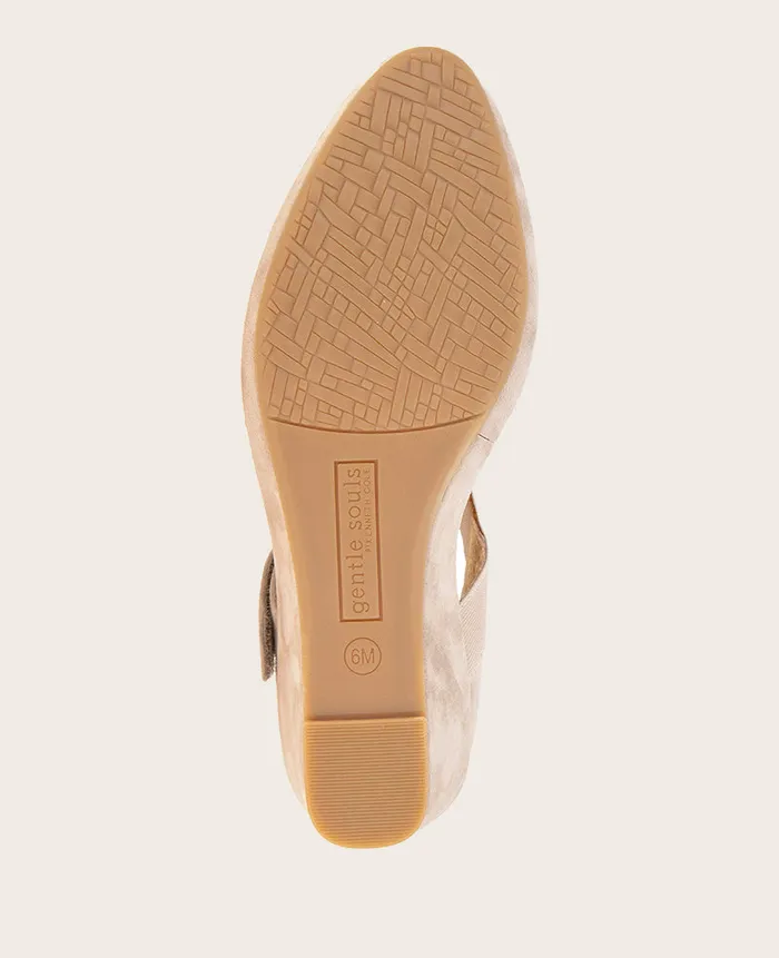 GENTLE SOULS Oriana Suede Wedge Mushroom Suede Women Kenneth Cole Sandals and Wedges GENTLE SOULS Oriana Suede Wedge Mushroom Suede Women Kenneth Cole Sandals and Wedges