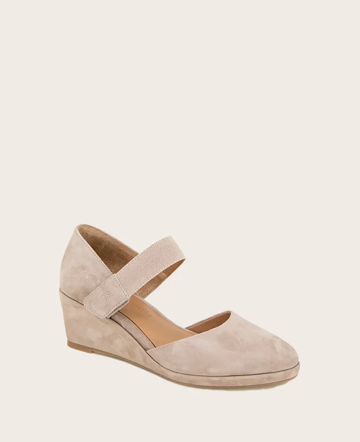 GENTLE SOULS Oriana Suede Wedge Mushroom Suede Women Kenneth Cole Sandals and Wedges GENTLE SOULS Oriana Suede Wedge Mushroom Suede Women Kenneth Cole Sandals and Wedges
