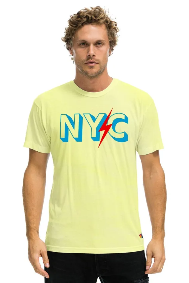 GOV BALL 2024 UNISEX CREW TEE 8211 NEON YELLOW Women Aviator Nation Tees
