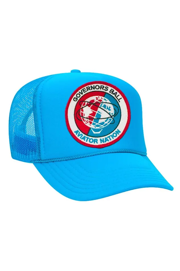 GOV BALL 2024 VINTAGE LOW RISE TRUCKER WomenMen Aviator Nation Trucker Hats