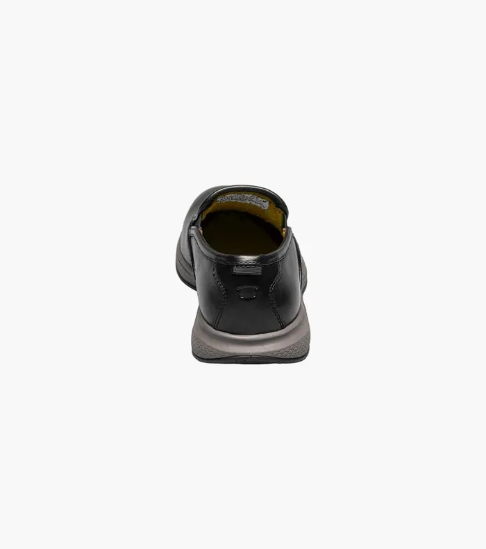 Great Lakes Jr Boys Plain Toe Slip On Black Kids Florsheim Casual Shoes