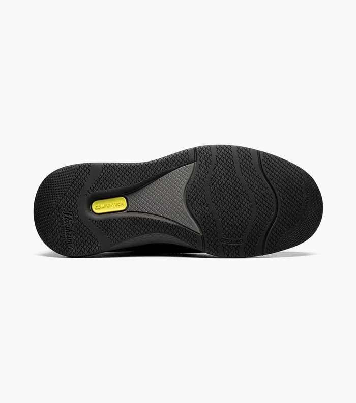 Great Lakes Jr Boys Plain Toe Slip On Black Kids Florsheim Casual Shoes