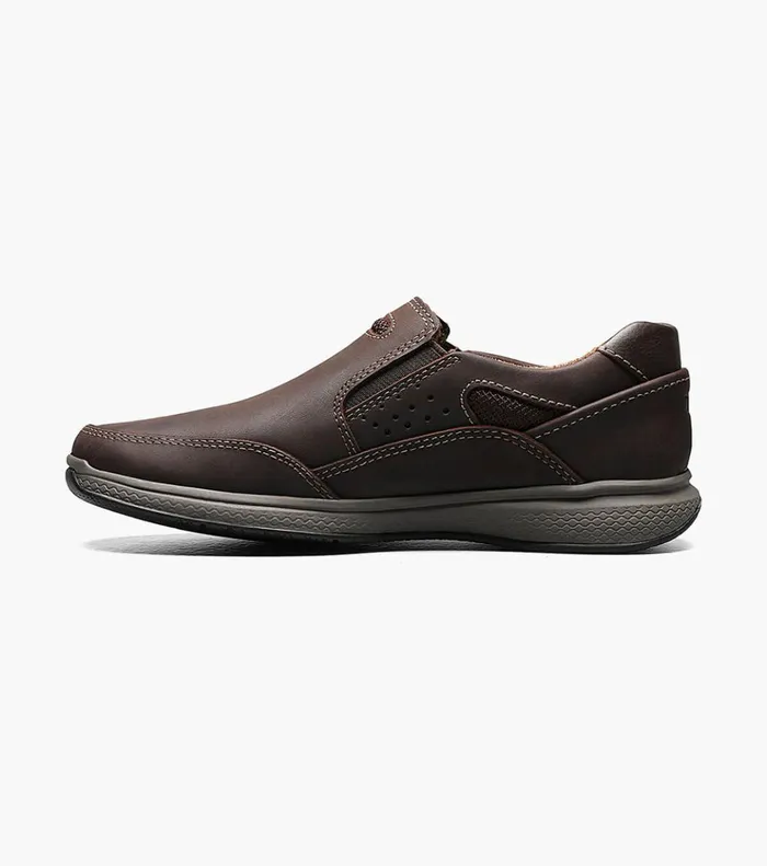 Great Lakes Jr Boys Sport Slip On Brown Ch Kids Florsheim Casual Shoes
