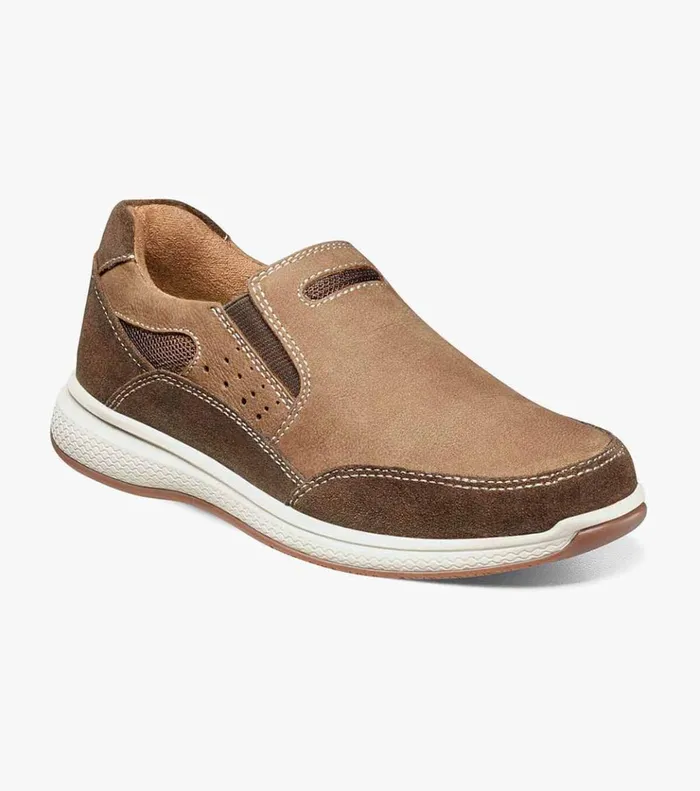 Great Lakes Jr Boys Sport Slip On Stone Kids Florsheim Casual Shoes