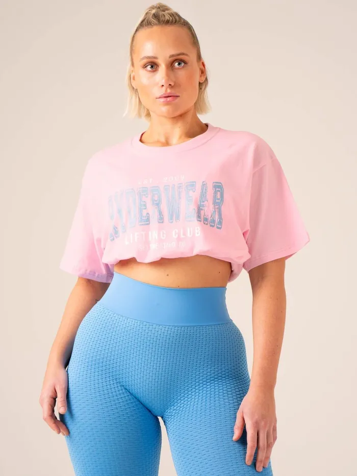 Grit Oversized TShirt 8211 Pink Women Ryderwear TShirts