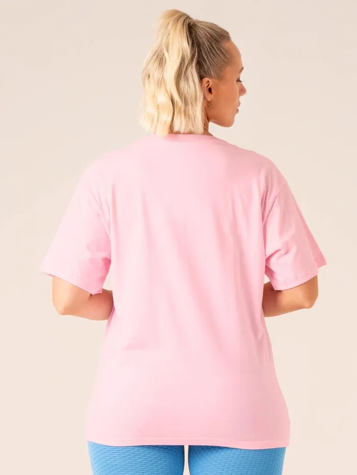 Grit Oversized TShirt 8211 Pink Women Ryderwear TShirts